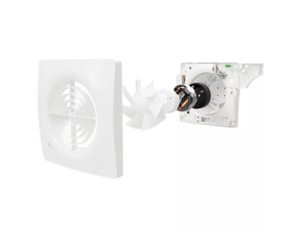 Extractor de baño Supra con sensor de humedad y temporizador con interruptor de cuerda Ø 100 mm -100HT - Imagen 2